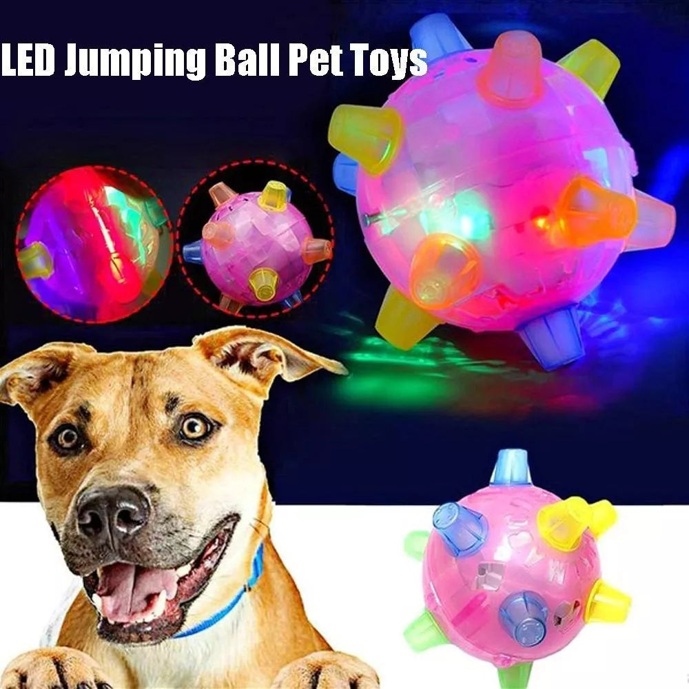 ✨ Pelota de Activación de Saltos con Luces LED para Perros ✨