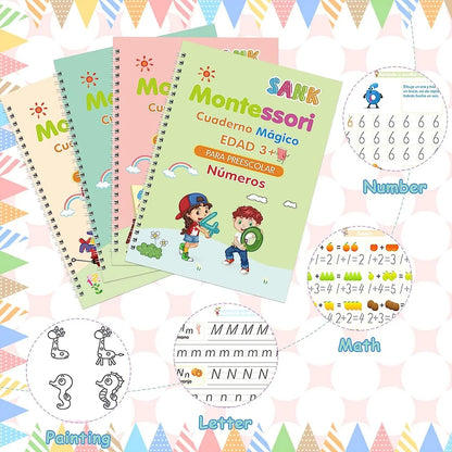 kit De 4 Cuadernos De Escrituras Magicos